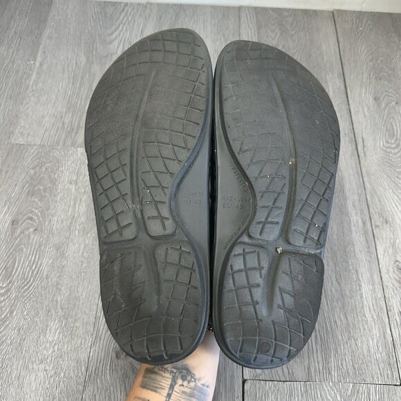 Oofos Ooahh Sport Flex Mens 12 Black Rubber Recovery  Adjustable Slide Sandals main image 3